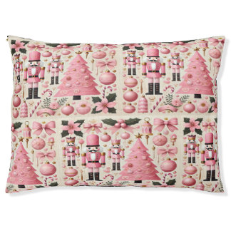 Pink Nutcracker Christmas Tree Pet Bed