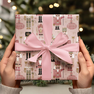 Pink Nutcracker Christmas Wrapping Paper