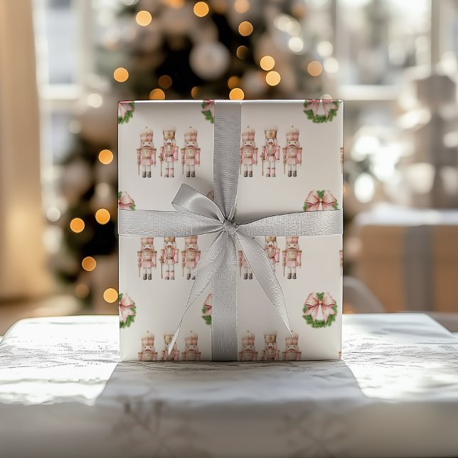 Pink Nutcracker Christmas  Wrapping Paper (Pink Nutcracker Christmas Paper)