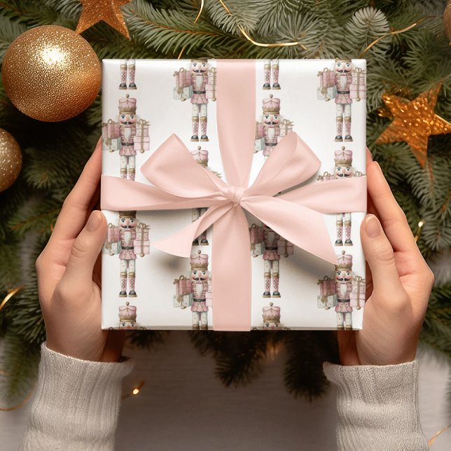 Pink Nutcracker Christmas Wrapping Paper (Creator Uploaded)