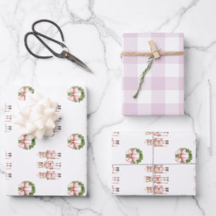Pink Nutcracker Christmas  Wrapping Paper Sheets