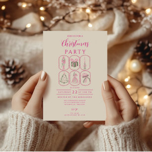 Pink Nutcracker Coquette Christmas Invitation