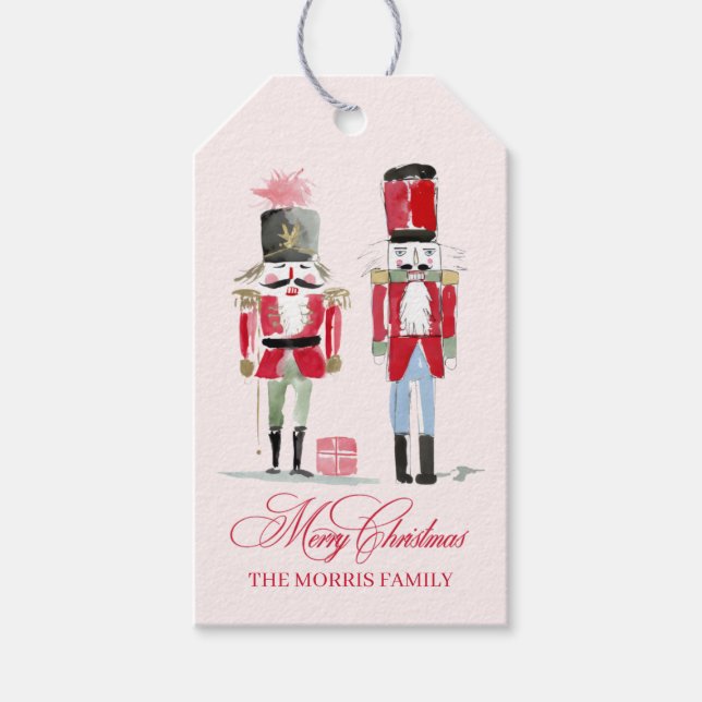 Pink Nutcracker Custom Gift Tags (Front)