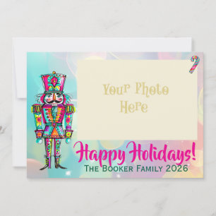 Pink Nutcracker Gay Christmas Happy Holidays Holiday Card