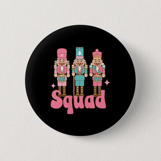 Pink Nutcracker Squad In My Nutcracker Era Christm Button (Front)