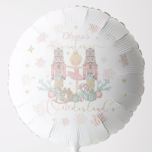 Pink Nutcracker Winter Onederland 1st Birthday Balloon