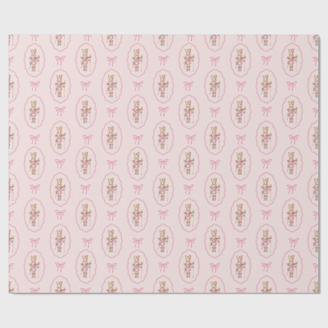 Pink Nutcracker Wrapping Paper (Flat)