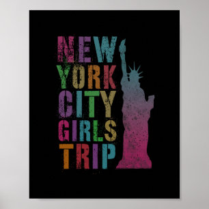 Pink Nyc Girls Trip New York City Summer Besties N Poster