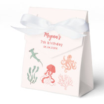 Pink Ocean Birthday Party Favor Boxes