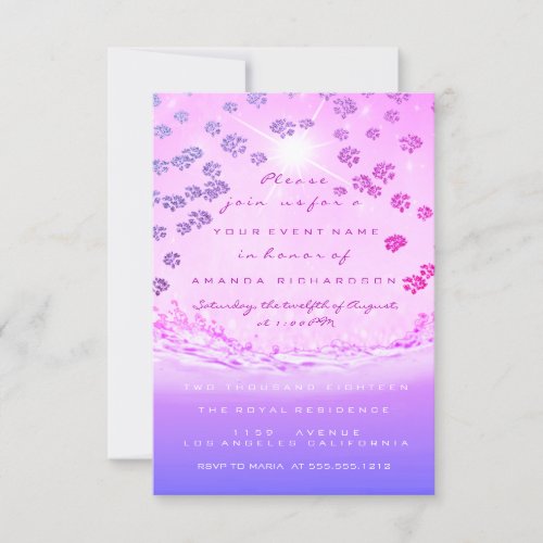 Pink Ocean Bridal Sweet 16th Floral Confetti Waves Invitation