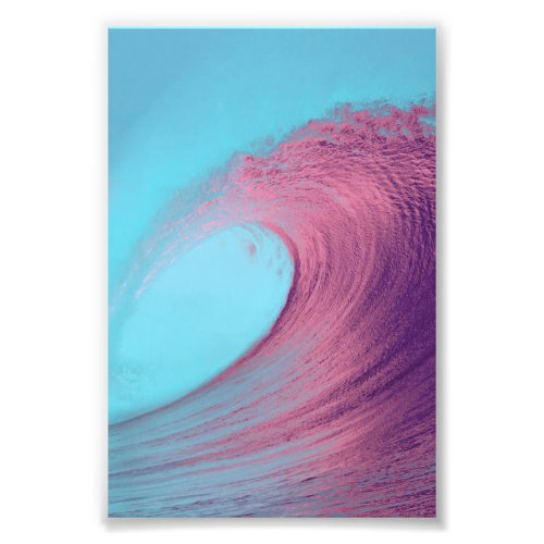 Pink ocean wave  photo print