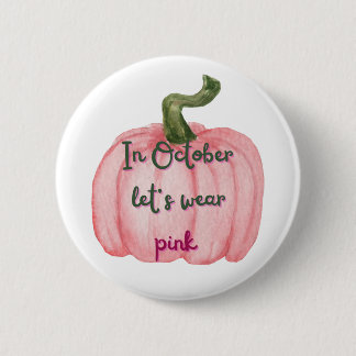 Pink October badge Button