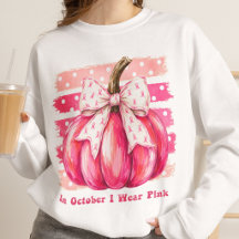Pink October Breast Cancer Awareness Pumpkin Sweat