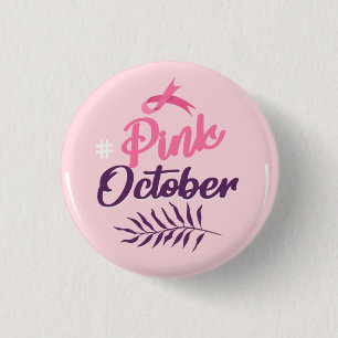 Pink October Button