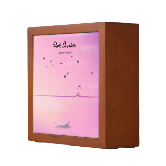Pink October Pastel Art Desk Organizer