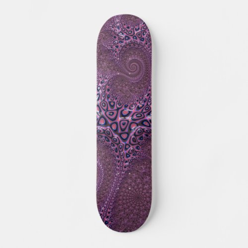Pink Octopus Fractal Abstract  Skateboard