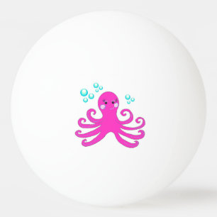 Pink Octopus Ping-Pong Ball