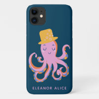 Pink Octopus Quirky Dancing Animal Personalized