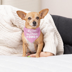 Pink Official Easter Hunting Dog Pet Bandana Collar