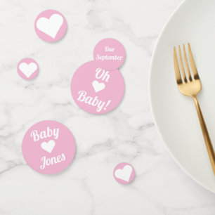Pink Oh Baby Customizable Confetti