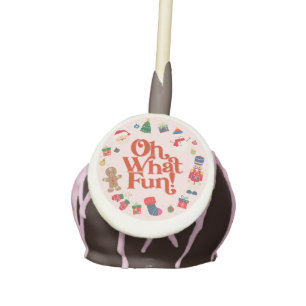 Pink Oh What Fun Christmas Birthday Dessert Favors