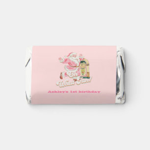 Pink oh what fun-retro Santa Claus Themed Birthday Hershey's Miniatures