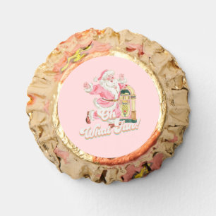 Pink Oh what Fun-Retro Santa Claus Themed Birthday Reese's Peanut Butter Cups
