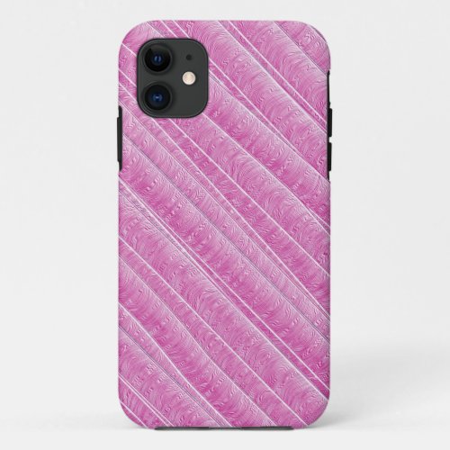 Pink oil paint stripes graphic art iPhone 11 case