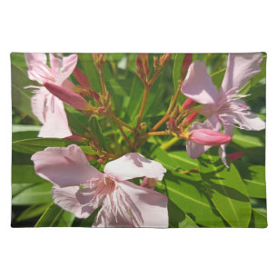 Pink Oleander Floral Table Placemat Botanical Gard