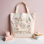 Pink & Olive Green Baking & Cooking Utensil Bakery Tote Bag<br><div class="desc">Modern and chic bakery tote design features an assortment of our hand-drawn cooking and baking utensils (whisk, piping bag, pastry bag, stand mixer, spoon & rolling pin) The utensils are arranged around the tote bag. A beautiful color palette of blush pink and olive green shades create this modern, chic bakery...</div>