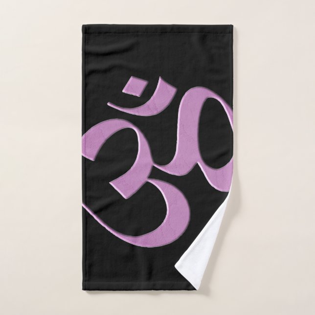 Pink Om  Hand Towel (Hand Towel)