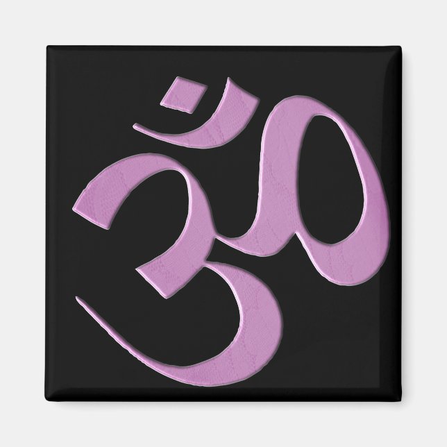 Pink Om  Magnet (Front)