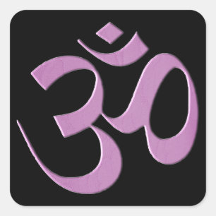 Pink Om Square Sticker