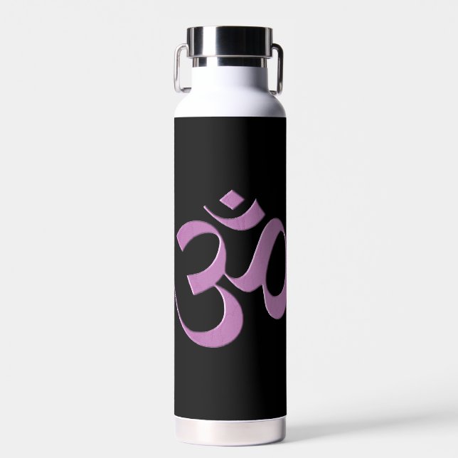 Pink Om  Water Bottle (Front)