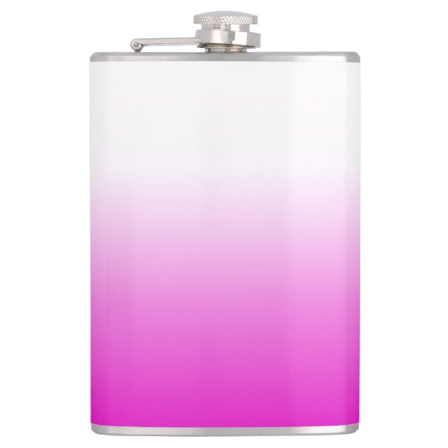 Pink Ombr Gradient Background Design-60416 Flask (Front)