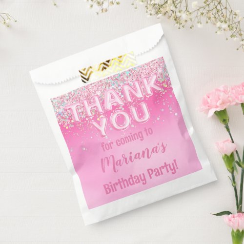 Pink Ombre Birthday Party Favors Favor Bag