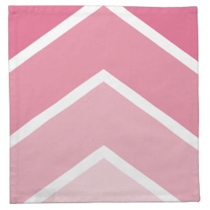 Pink Ombré Chevron Stripes Pattern Cloth Napkin