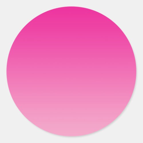 Pink Ombre Classic Round Sticker