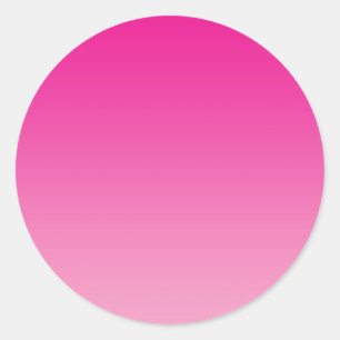 Pink Ombre Classic Round Sticker