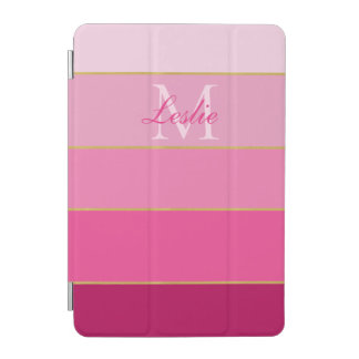 Pink Ombre Color Block Personalized   iPad Mini Cover