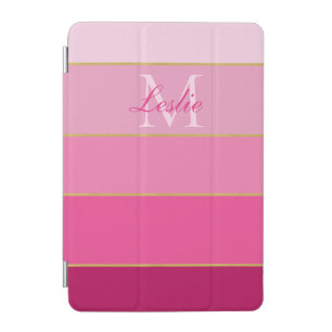 Pink Ombre Color Block Personalized   iPad Mini Cover