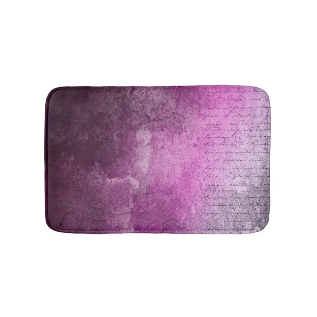 Pink ombre cracked texture bath mat (Front)
