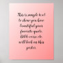 Pink Ombre Design for Quotes Poster