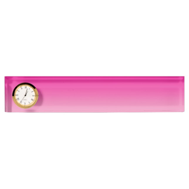 Pink Ombre Desk Name Plate (Front)