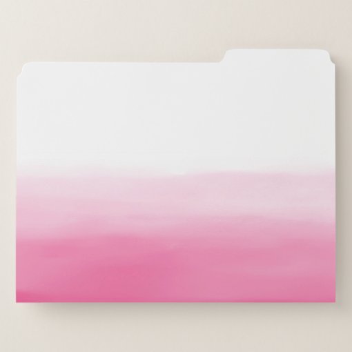 Pink Ombre File Folder Zazzle