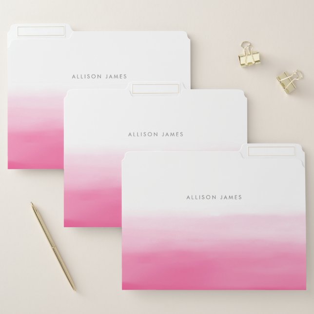 Pink Ombre File Folder (Set)