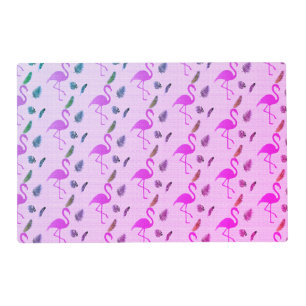 Pink Ombre Flamingos Placemat