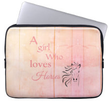 Pink Ombré Girl Who Loves Horses Script Girly