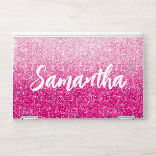 Pink Ombre Glitter HP Laptop Skin