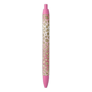 Pink Ombre Gold Glitter Glitz Leopard Print      Pen